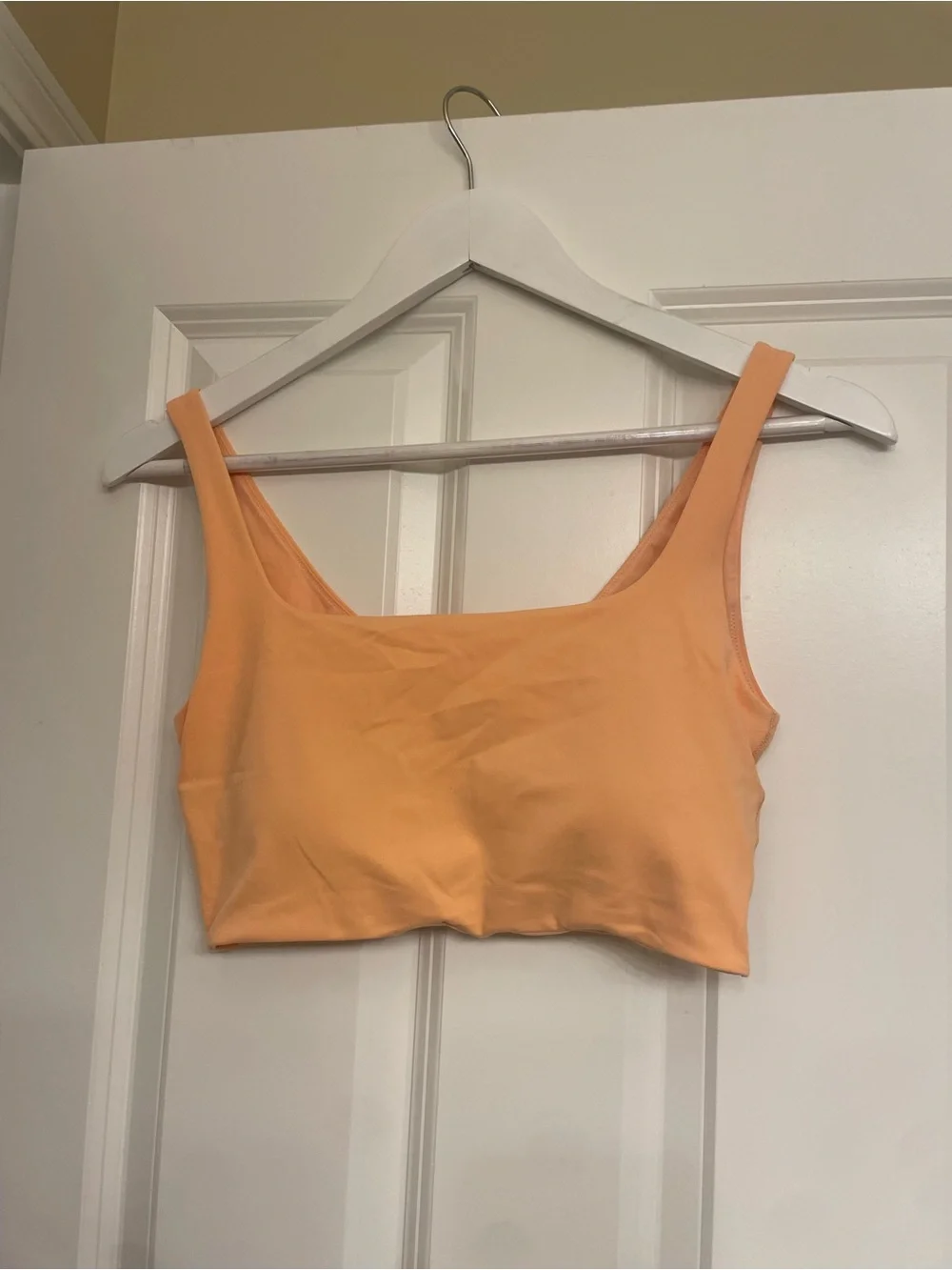 Lululemon Bend This Scoop and Square Bra Peach Bellini PCHB S/M